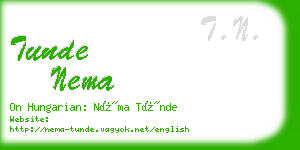 tunde nema business card